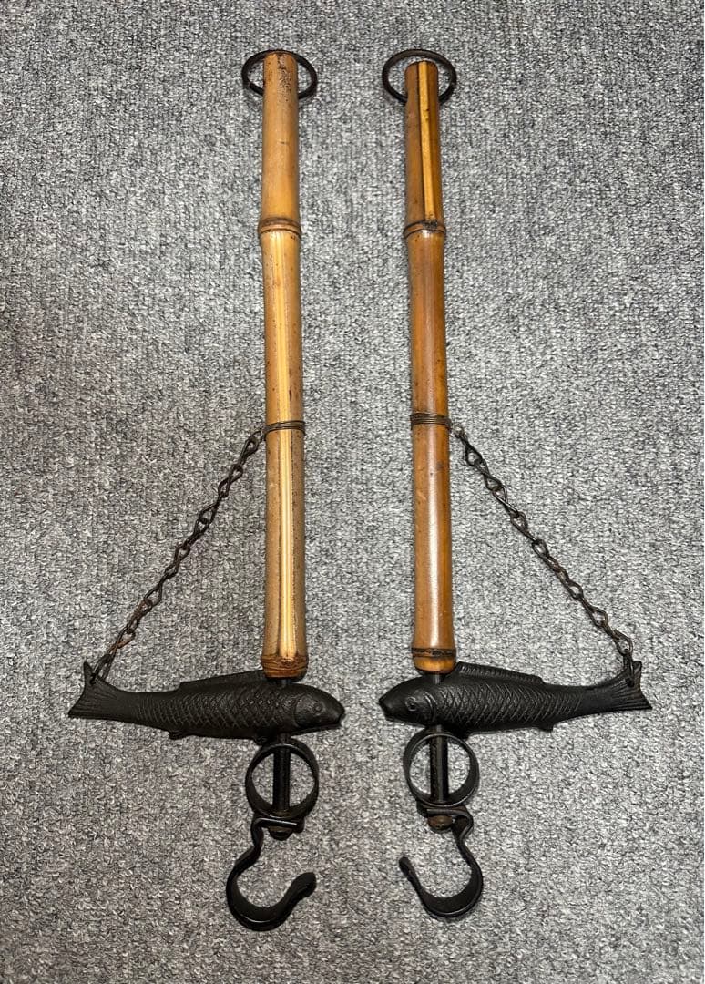 アンティーク　自在鉤　囲炉裏　古民具