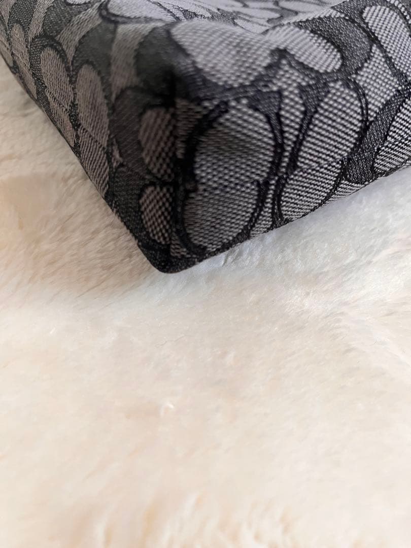 美品 コーチ シグネチャーショルダーバッグ キャンバス×レザー