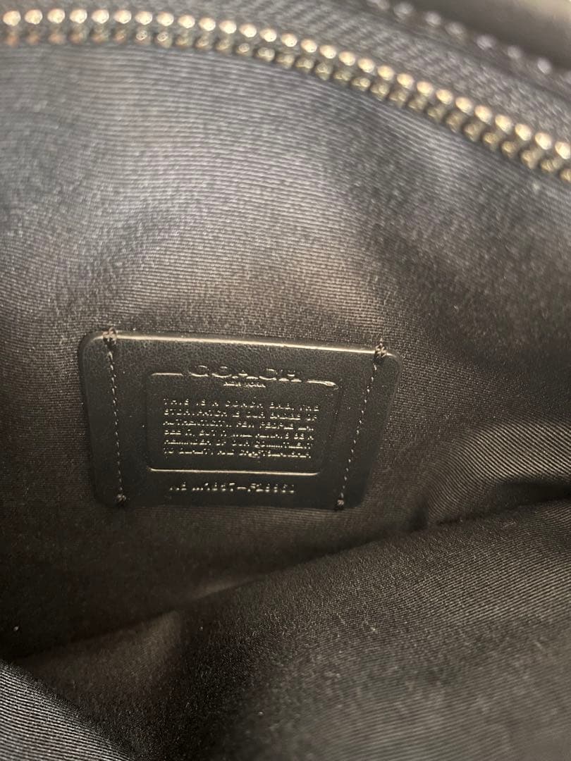 美品 コーチ シグネチャーショルダーバッグ キャンバス×レザー