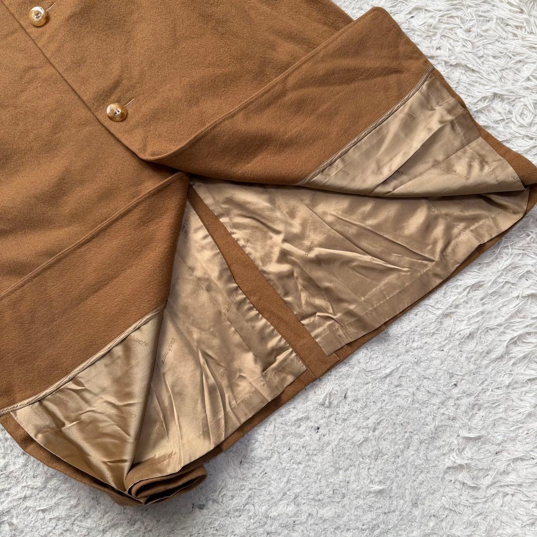 美品XLサイズ相当　カシミヤ100% シングルチェスターコート　マキシ丈
