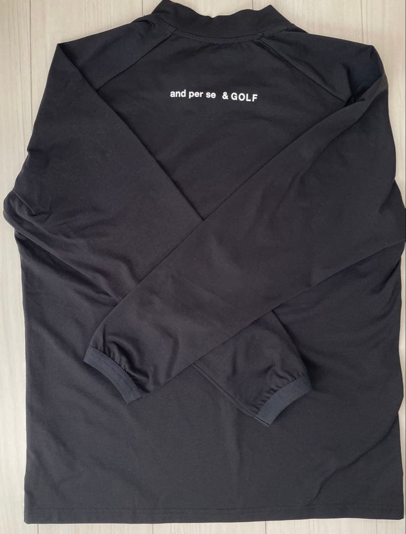 and per se＆Golf 3Dモックネック長袖シャツ M