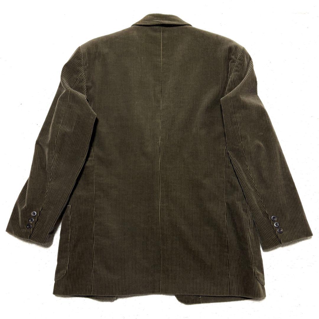 バーバリー 太畝コーデュロイ テーラードジャケット 2B カーキ L