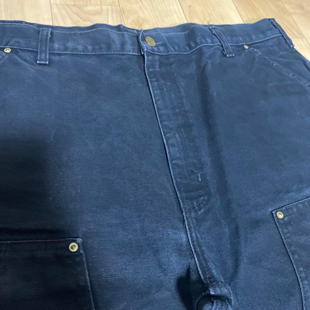Carhartt ダーク デニムワークパンツ　カーゴパンツ　補強膝付き