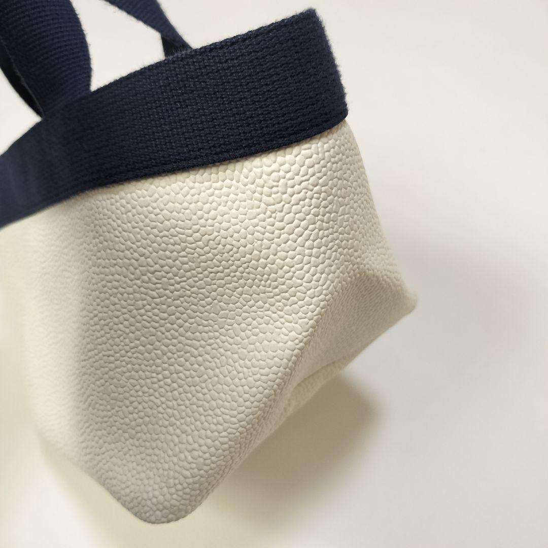 エルベシャプリエ 701GP Sサイズ　ブラン × ネイビー トートバッグ