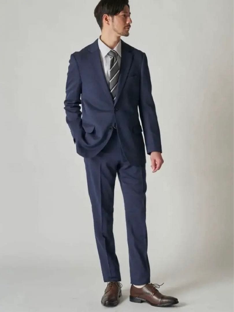 TETE HOMME 家庭洗濯可能なスタイリッシュスーツ　ネイビー