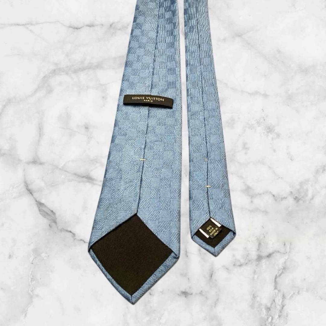 LOUIS VUITTON/ルイ・ヴィトン ネクタイ ブルー ダミエ