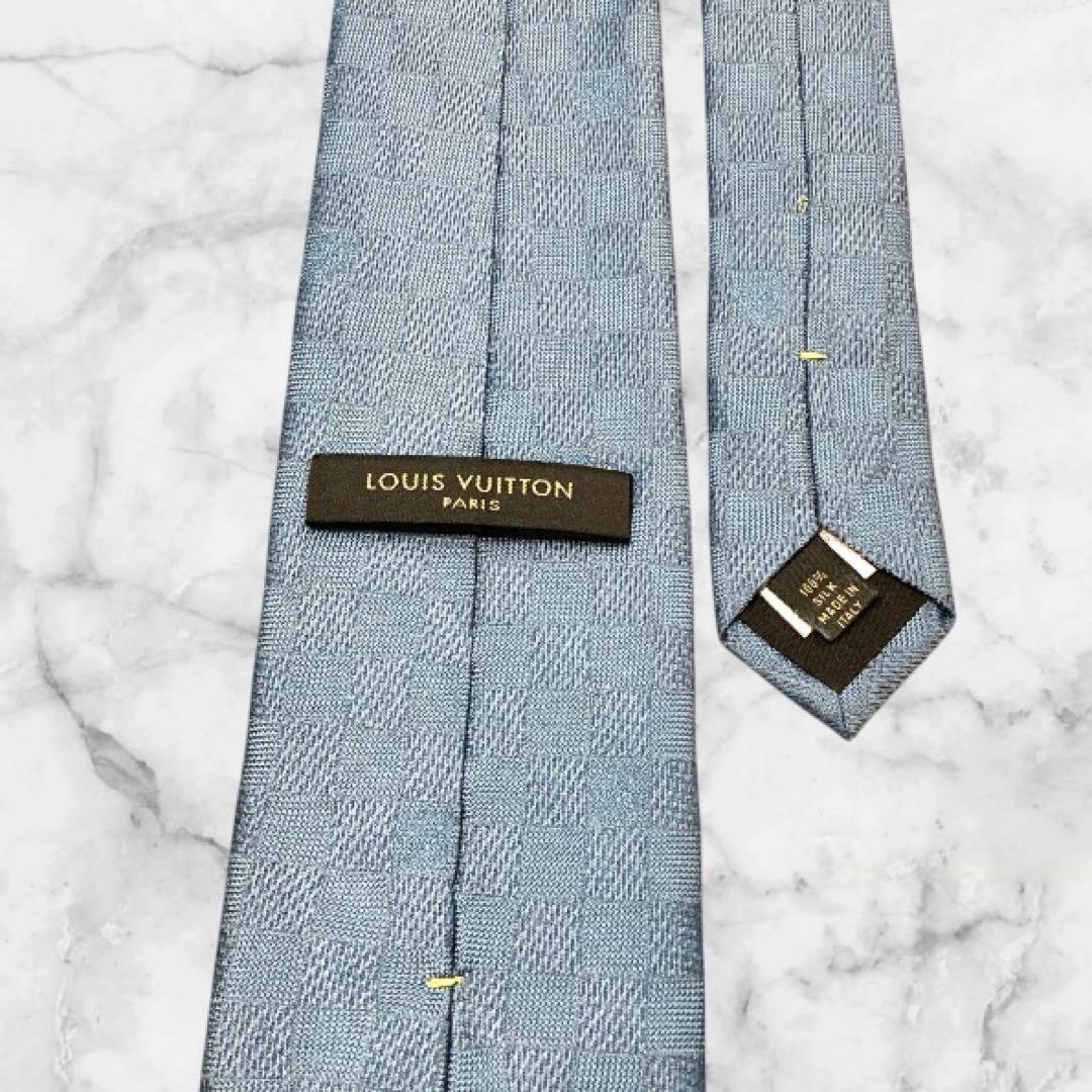 LOUIS VUITTON/ルイ・ヴィトン ネクタイ ブルー ダミエ