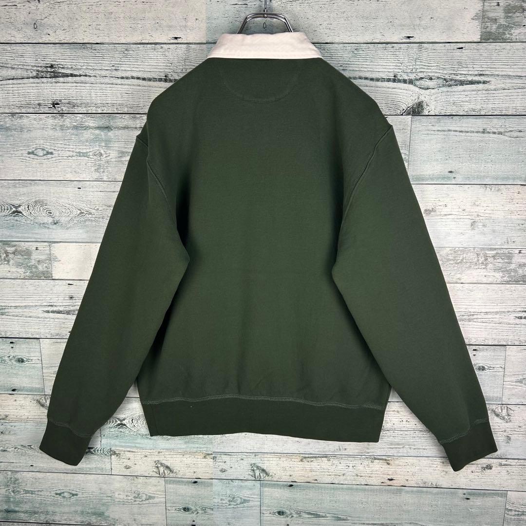 ラルフローレン 刺繍ロゴ 長袖 ラガーシャツ カーキ M 5079