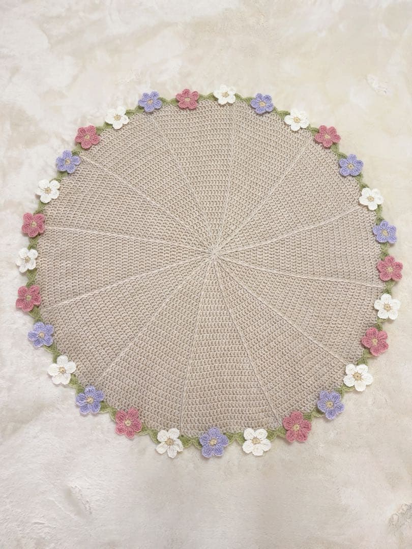 [sachiページ]ブーケブランケット(アイボリー) フラワーブランケット