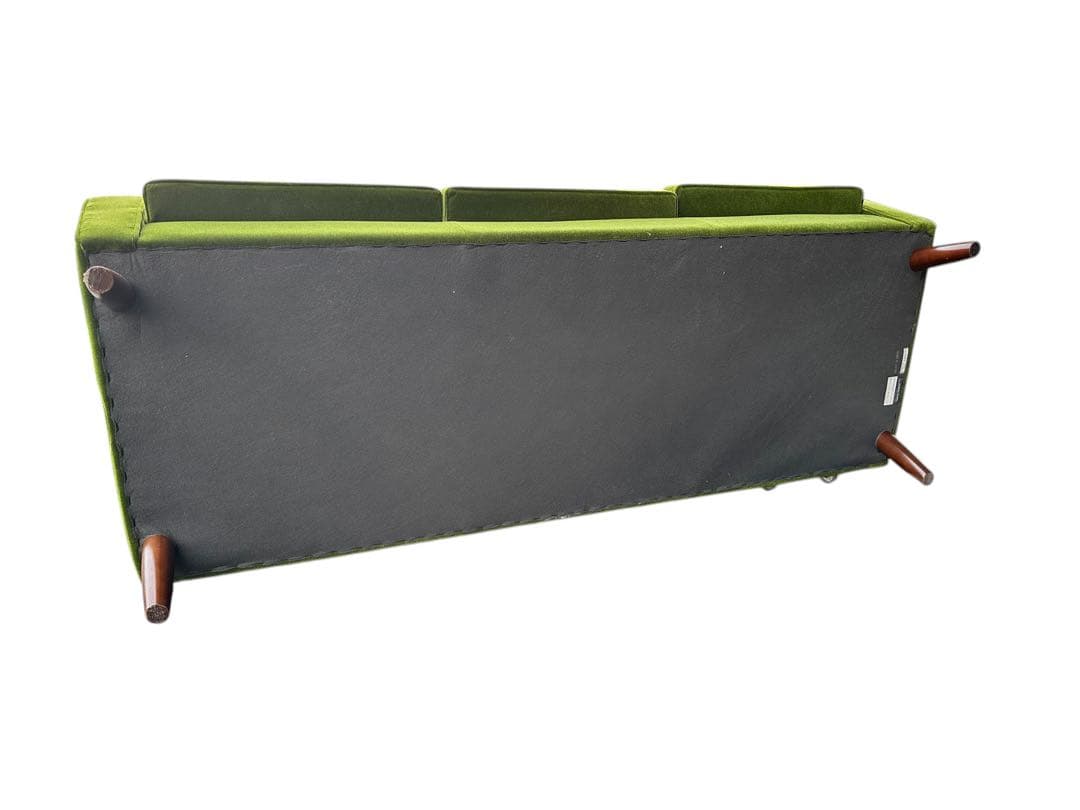 かる　【美品】カリモク ロビーチェア 3シーター モケットグリーン