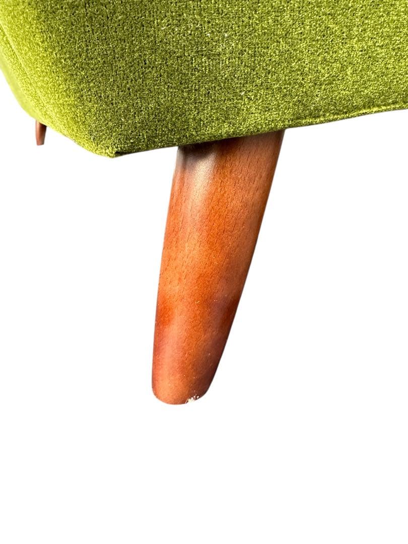 かる　【美品】カリモク ロビーチェア 3シーター モケットグリーン