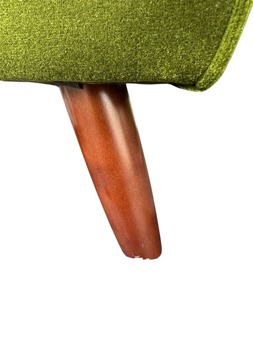 かる　【美品】カリモク ロビーチェア 3シーター モケットグリーン