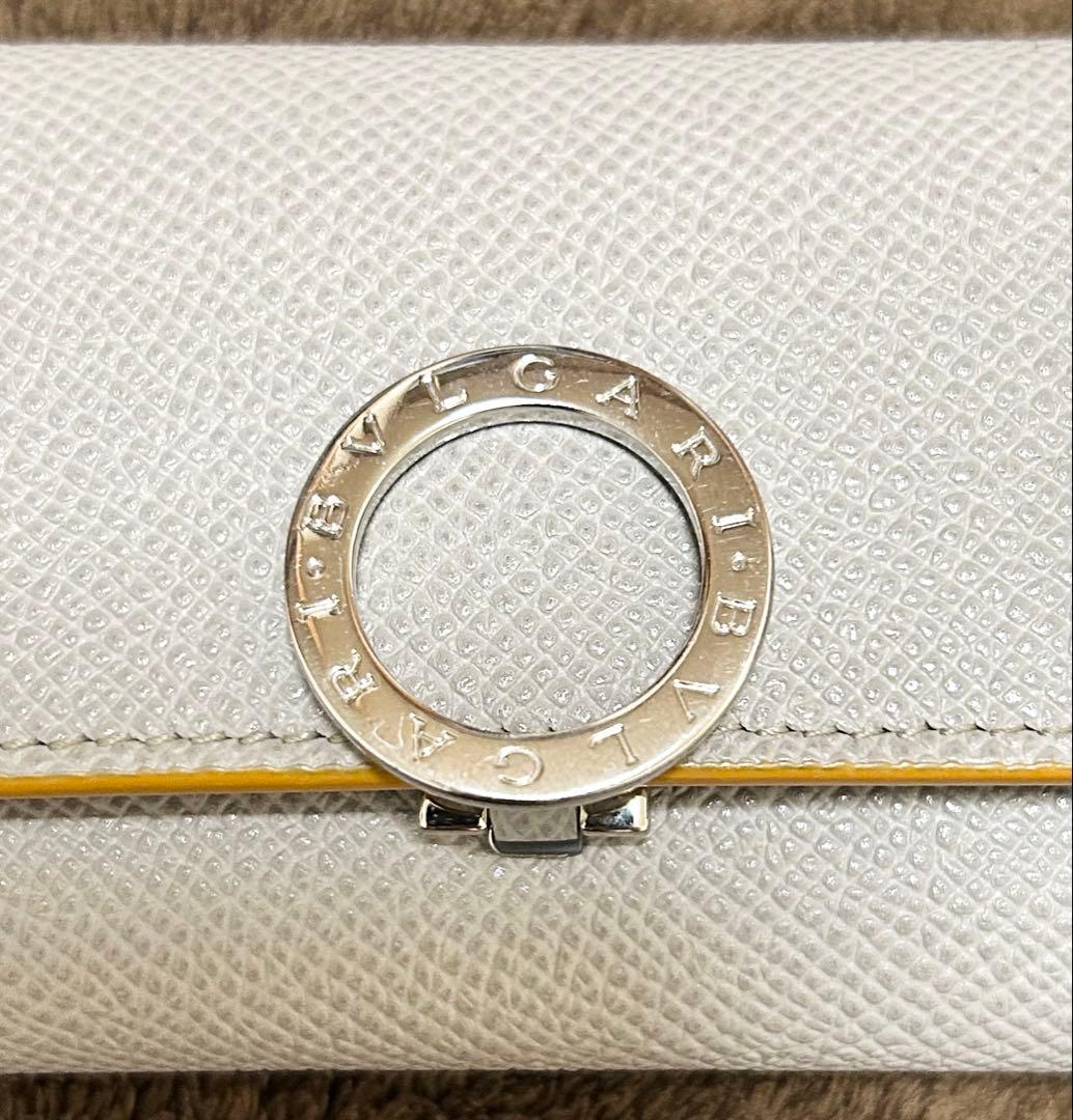 BVLGARIブルガリ　キーケース　6連　グレー　ベージュ　キーリング