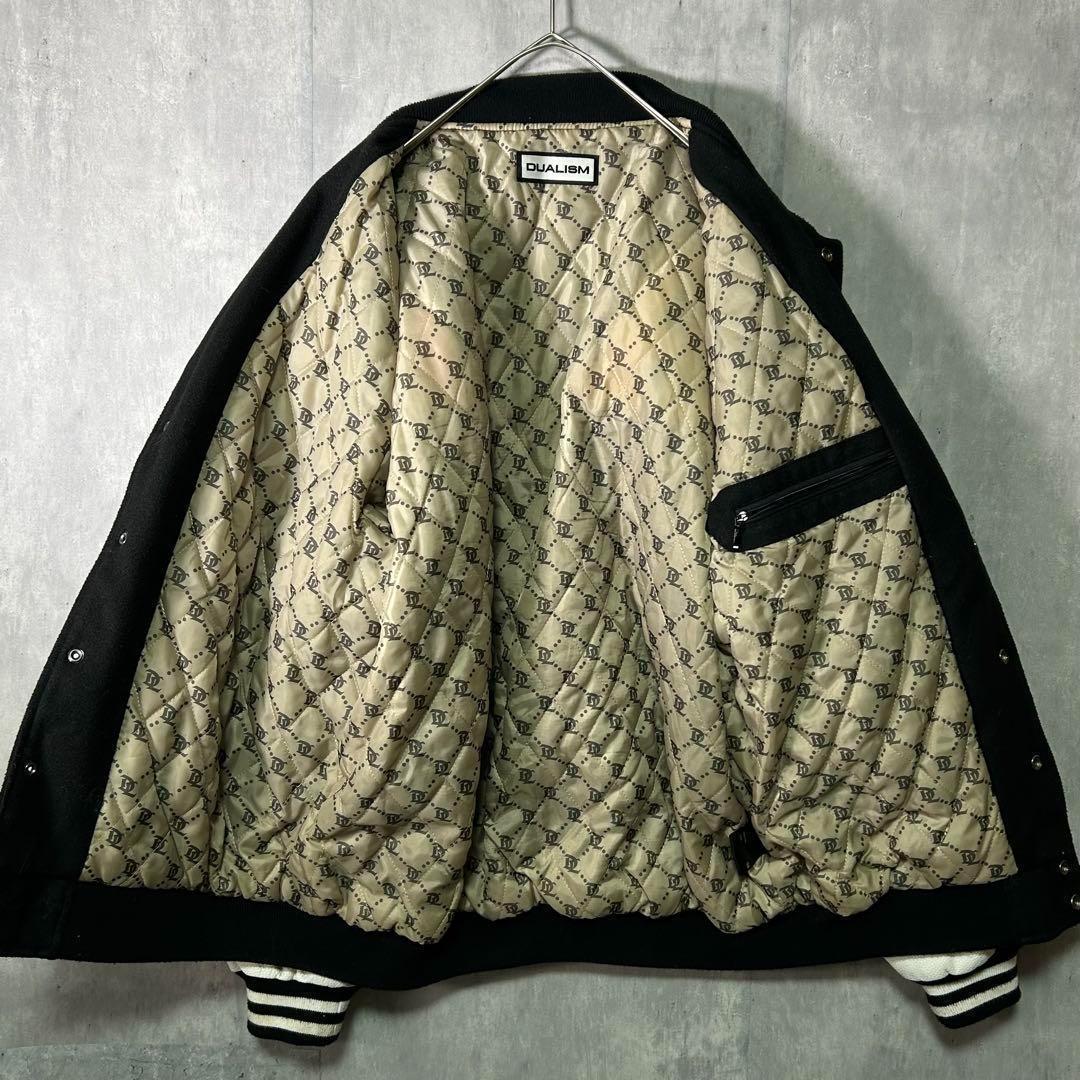 完売品 DUALISM multi font varsity jacket