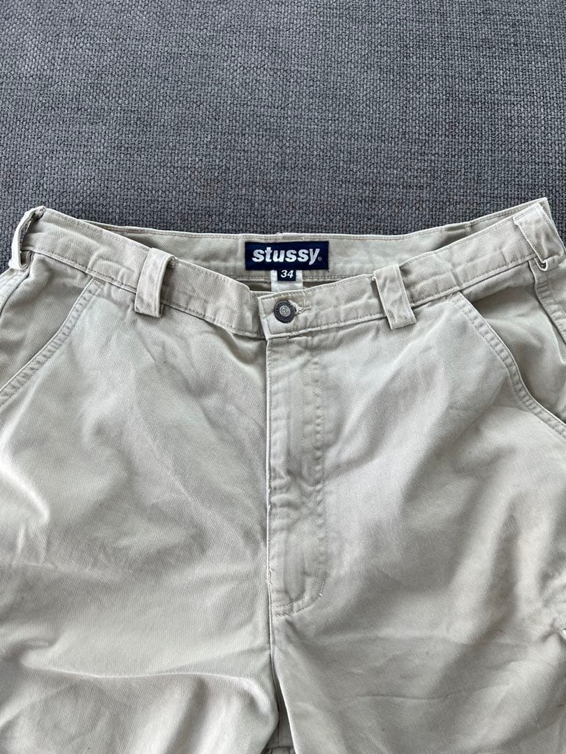 希少 95年 OLD STUSSY CARGO SHORTS 34インチ Ｌ