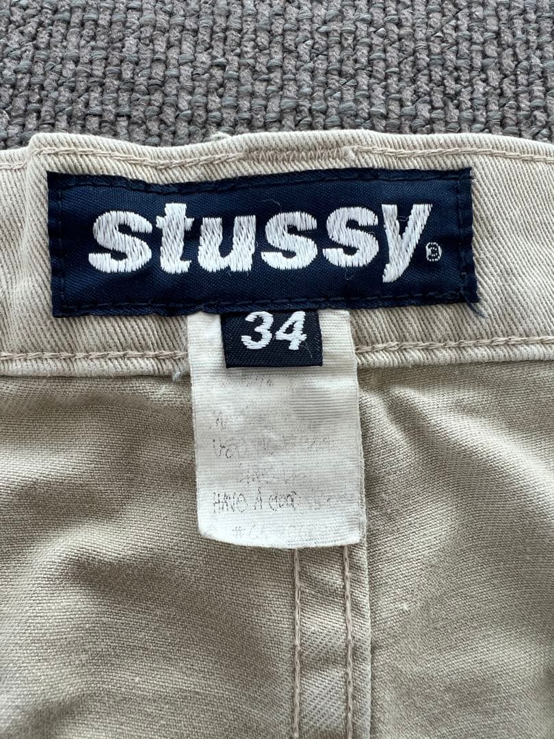 希少 95年 OLD STUSSY CARGO SHORTS 34インチ Ｌ