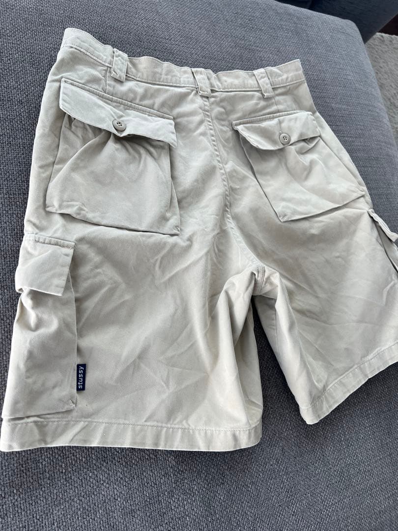 希少 95年 OLD STUSSY CARGO SHORTS 34インチ Ｌ
