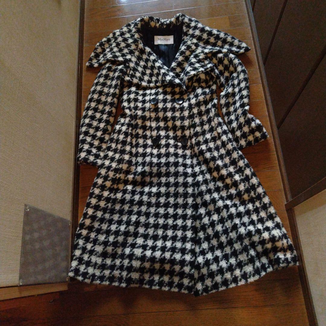 Max Mara ハウンドトゥース ロングコート