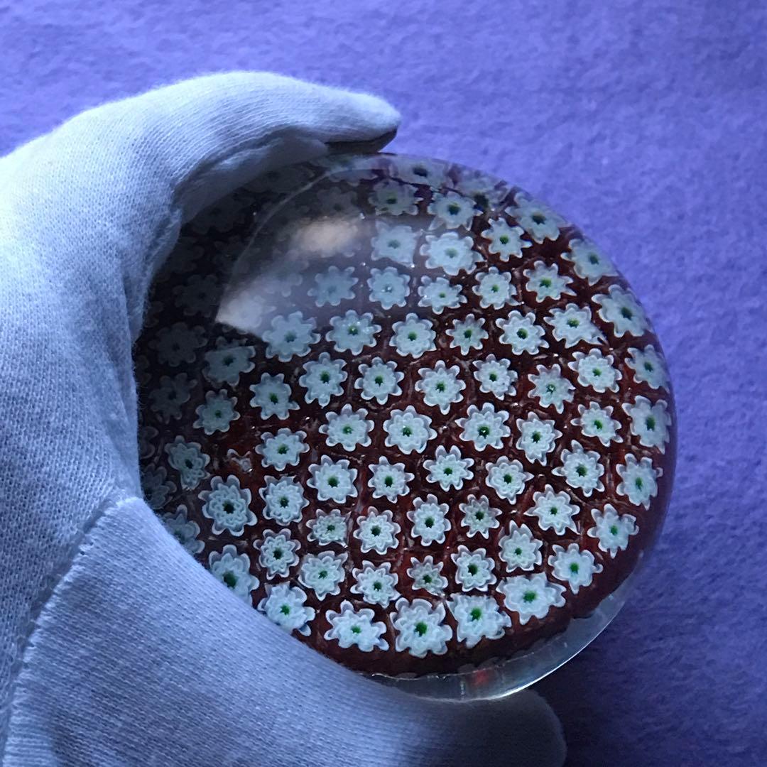 可愛い ペーパーウエイト ミルフィオリ オールドバカラBaccarat サンルイ