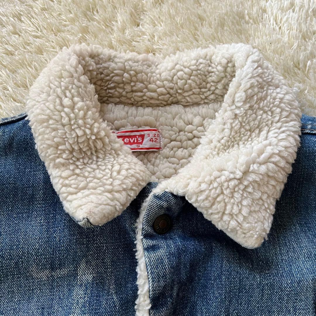 70's/リーバイス/ランチボアジャケット/ワッペン/デニム/42/USA製