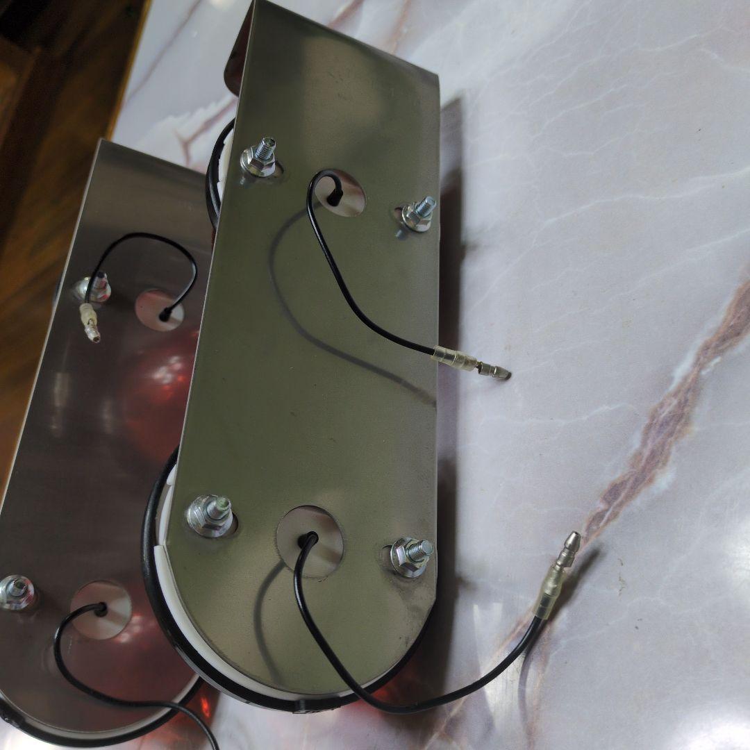 大型トラックマーカーランプ（ヤック）オレンジ色ダブルステー付 4個セット