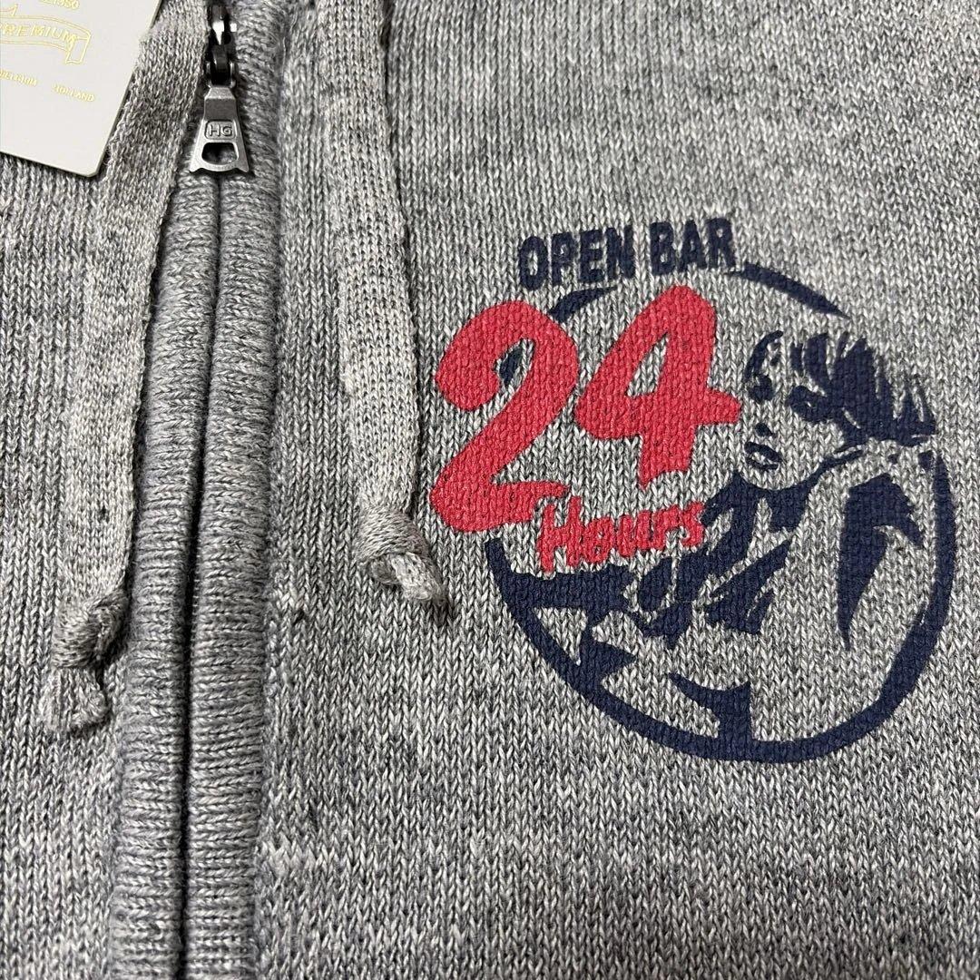 ヒステリックグラマー グレー ジップアップパーカー ニット