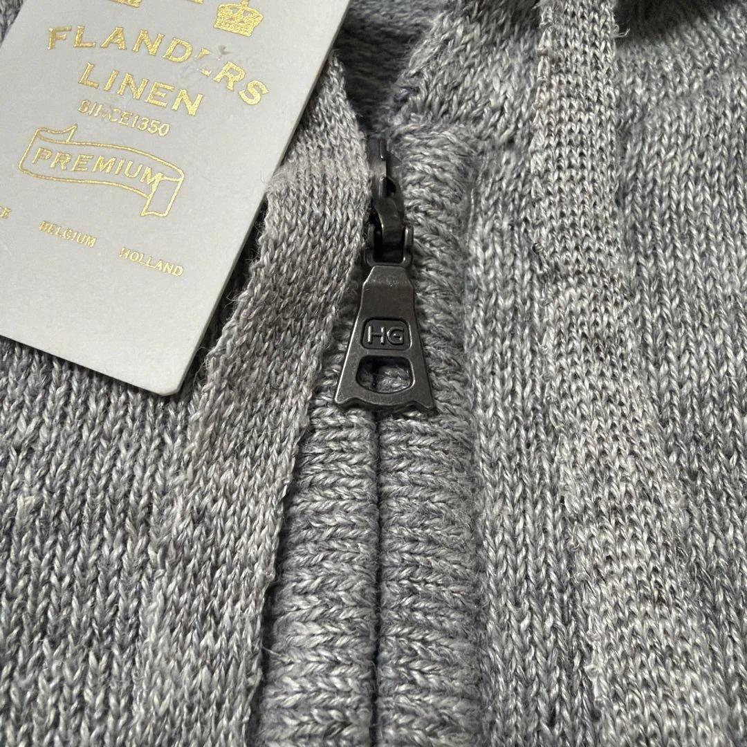 ヒステリックグラマー グレー ジップアップパーカー ニット