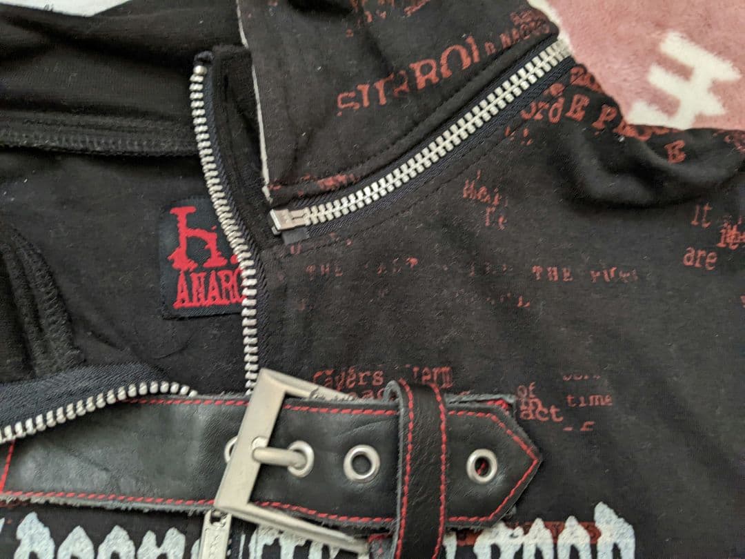 h. ANARCHY 　スカル　パーカー