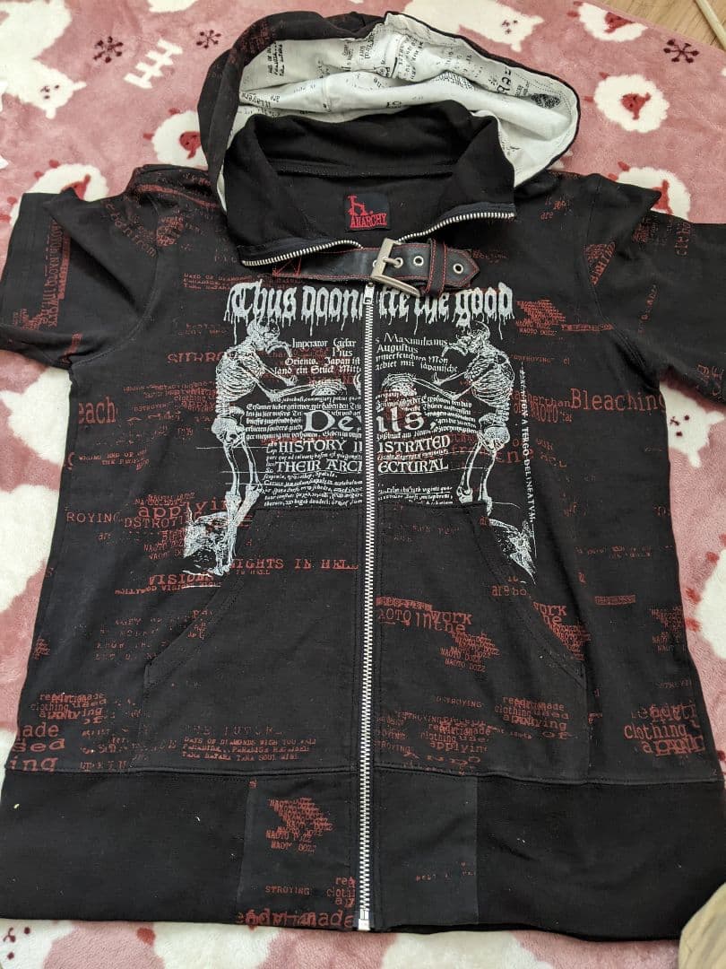 h. ANARCHY 　スカル　パーカー