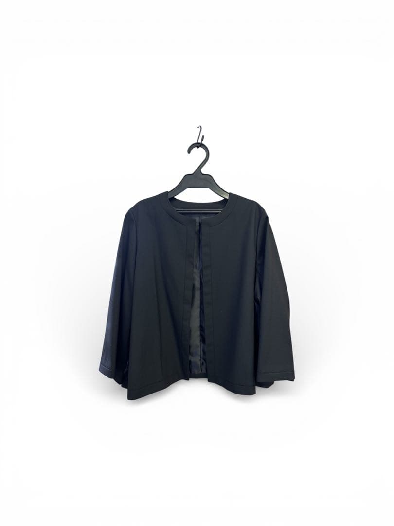 fruits of life ウールノーカラージャケット / 黒色 11号