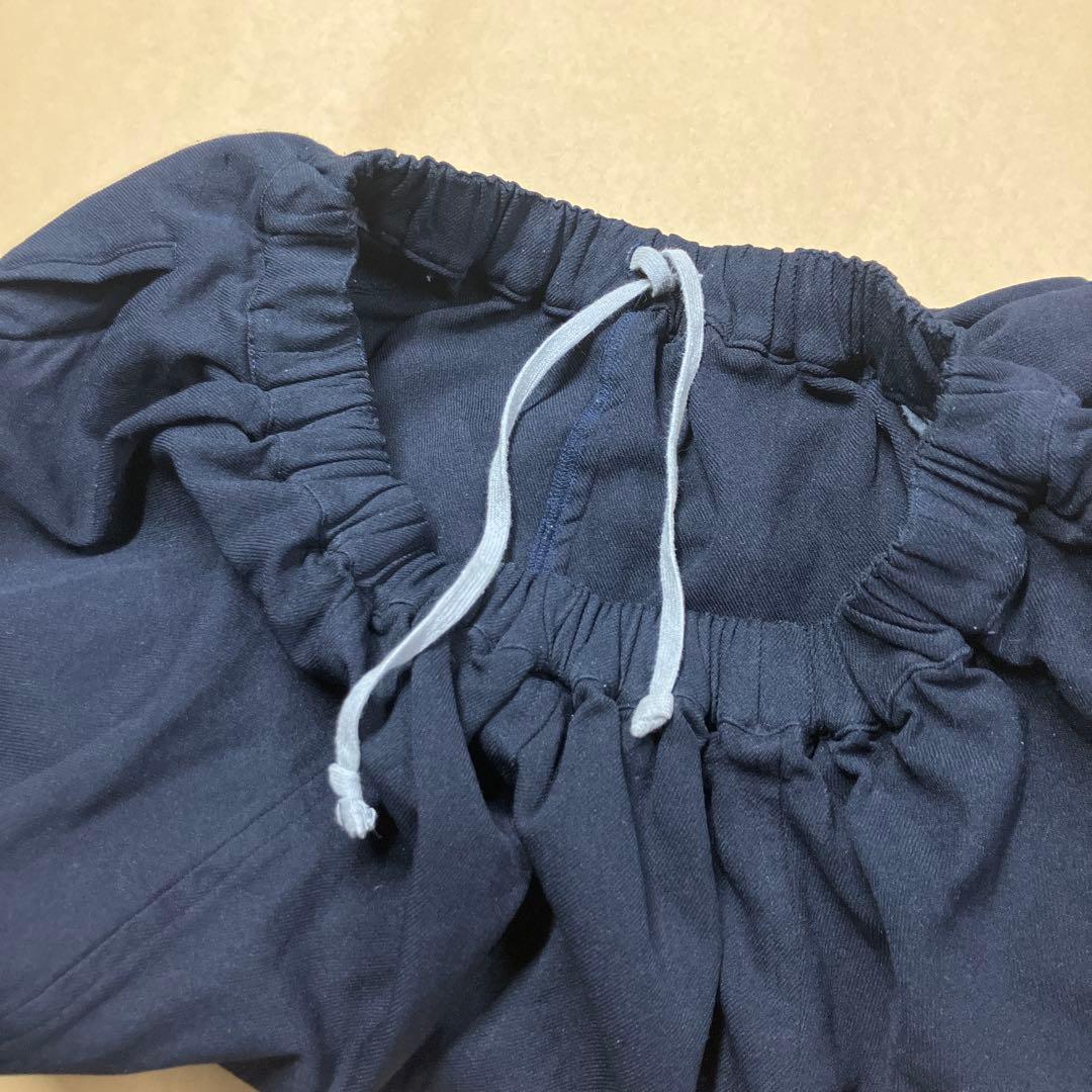 コムデギャルソン　ポリ　サルエルパンツ　ネイビー