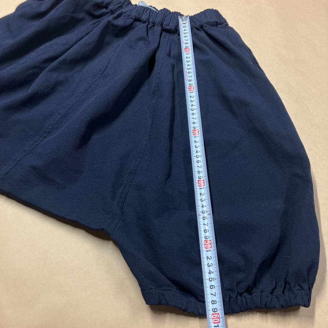 コムデギャルソン　ポリ　サルエルパンツ　ネイビー