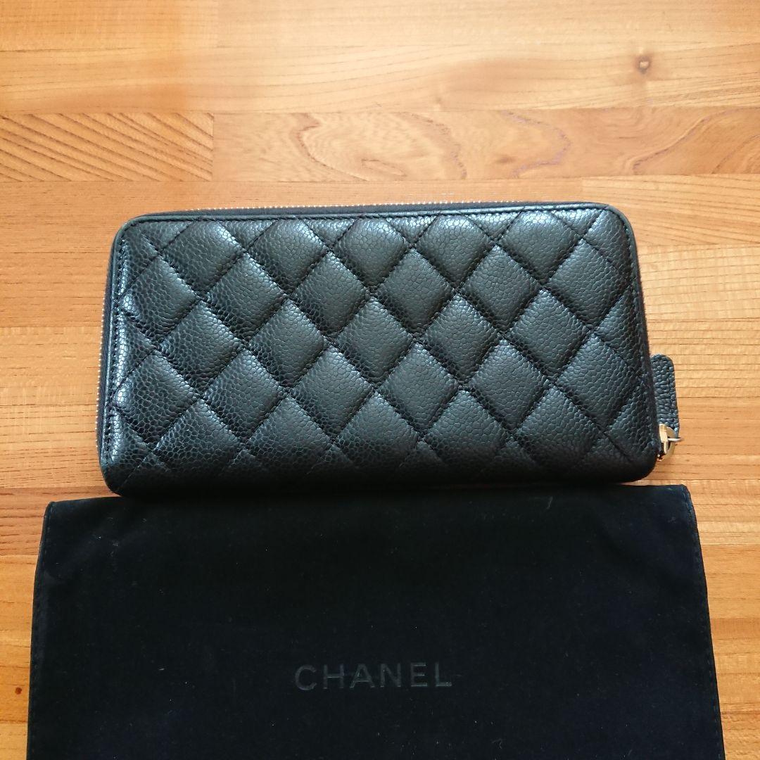 シャネル　CHANEL　ラウンドファスナー　長財布