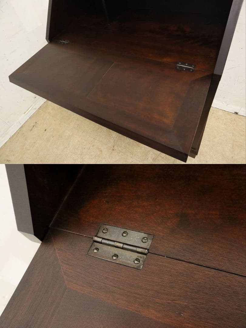 【松本民芸家具】 T型ライティングビューローデスク机ミズメザクラ無垢