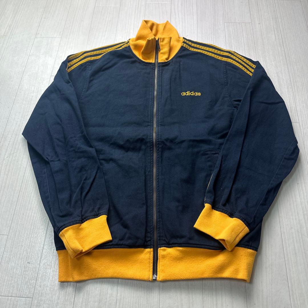 【激レア】adidasジャージ コットン バイカラー サイズO 万国タグ