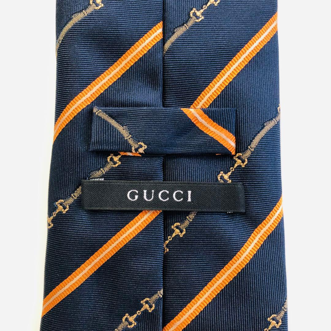 GUCCI ネクタイ ストライプ柄 ブラック