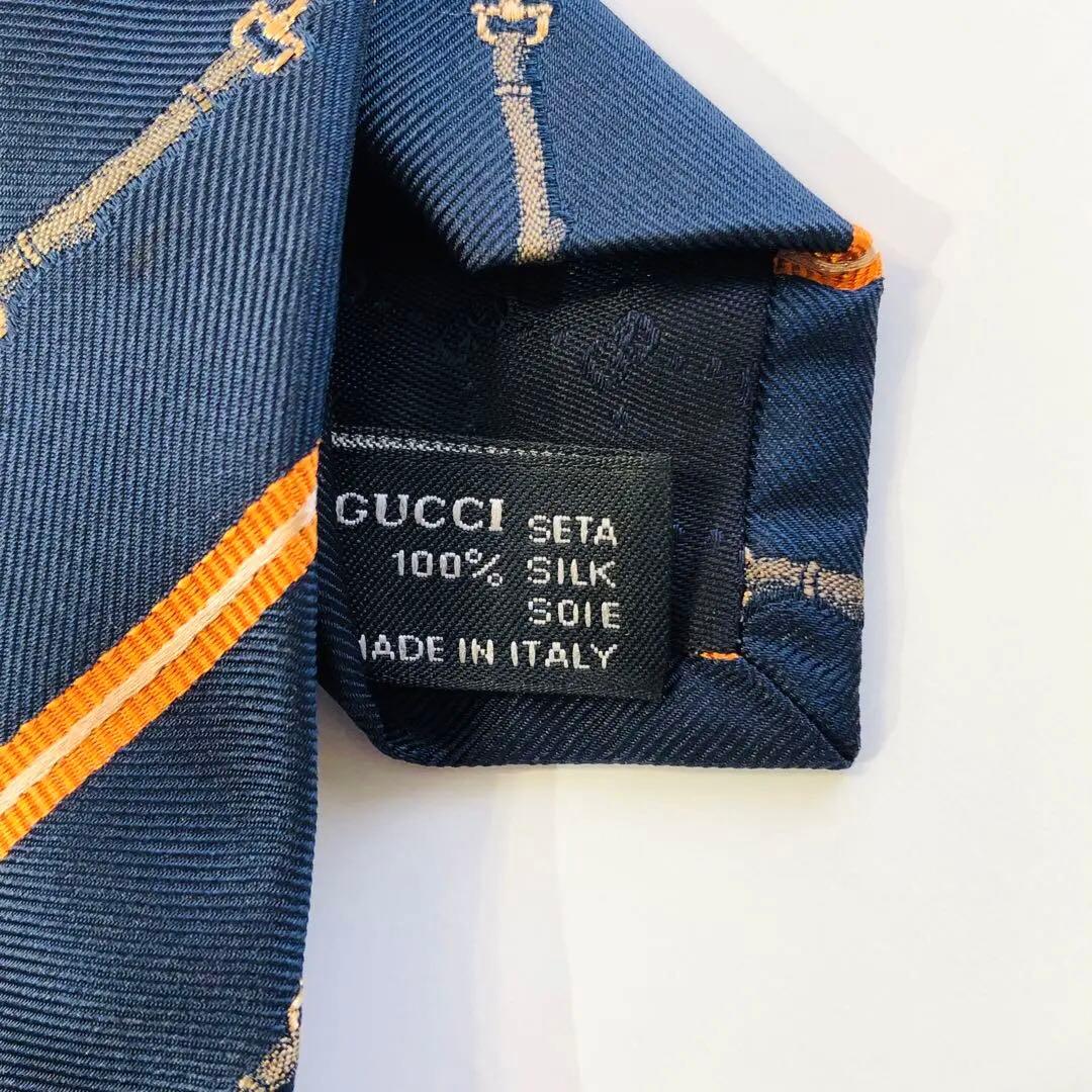 GUCCI ネクタイ ストライプ柄 ブラック