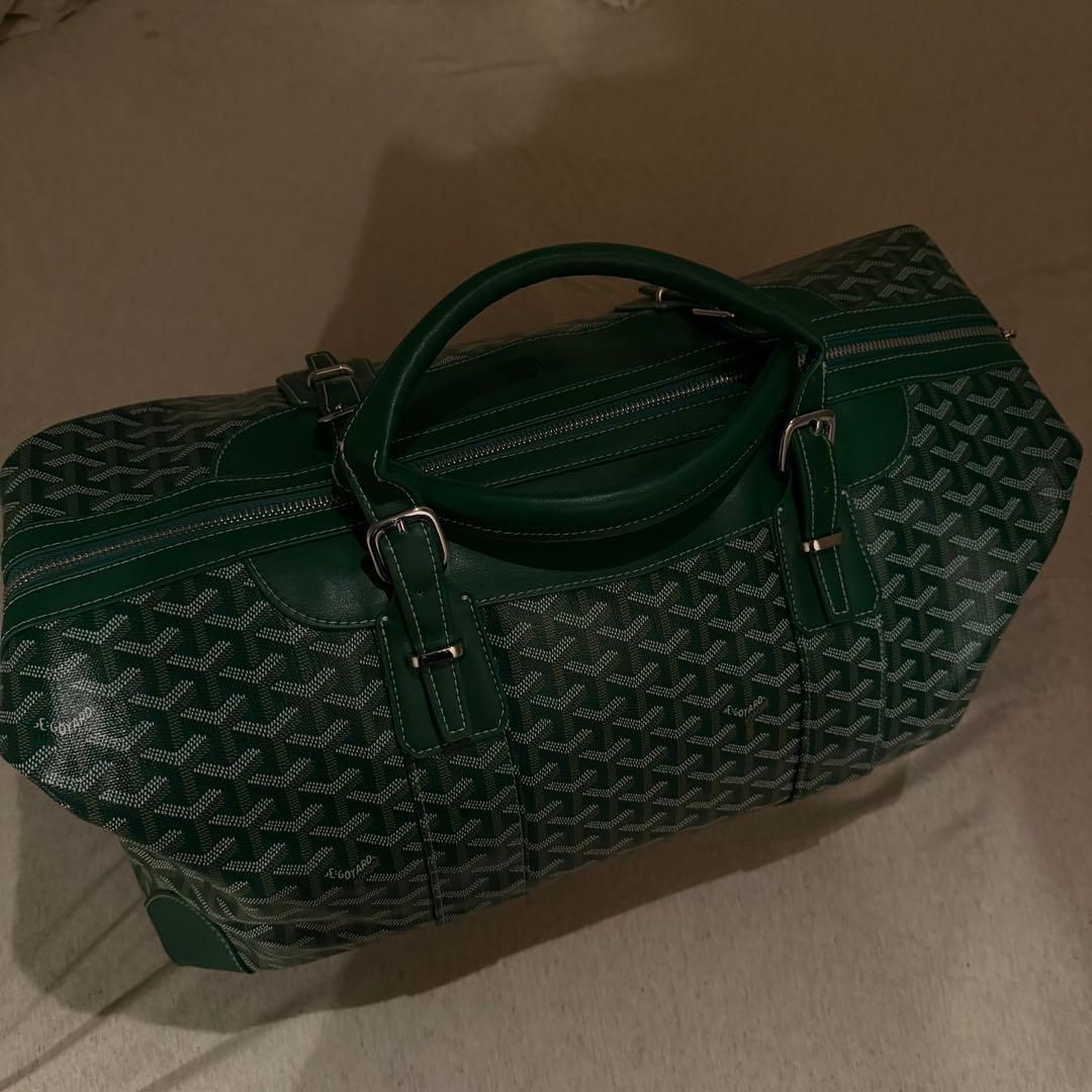 ゴヤールGOYARDボストン45 グリーン 美品