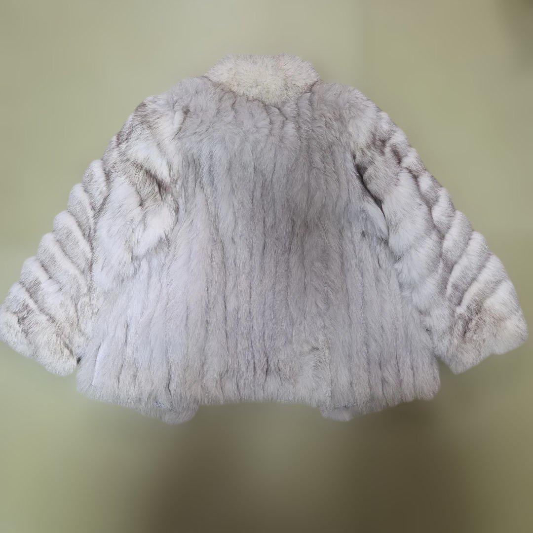 極美品 SAGAFOX ホワイトフォックス ハーフコートサイズ13号 銀サガ