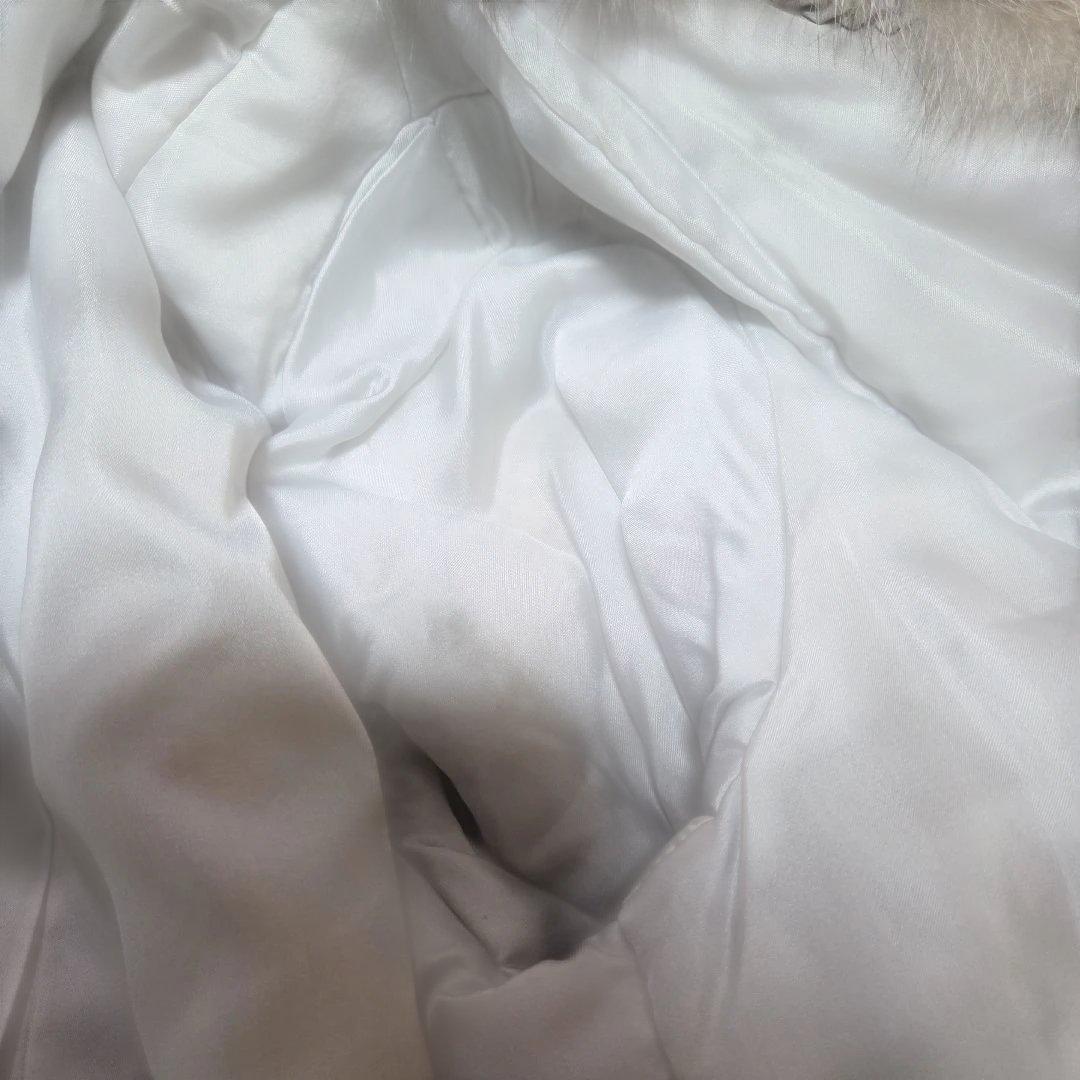 極美品 SAGAFOX ホワイトフォックス ハーフコートサイズ13号 銀サガ