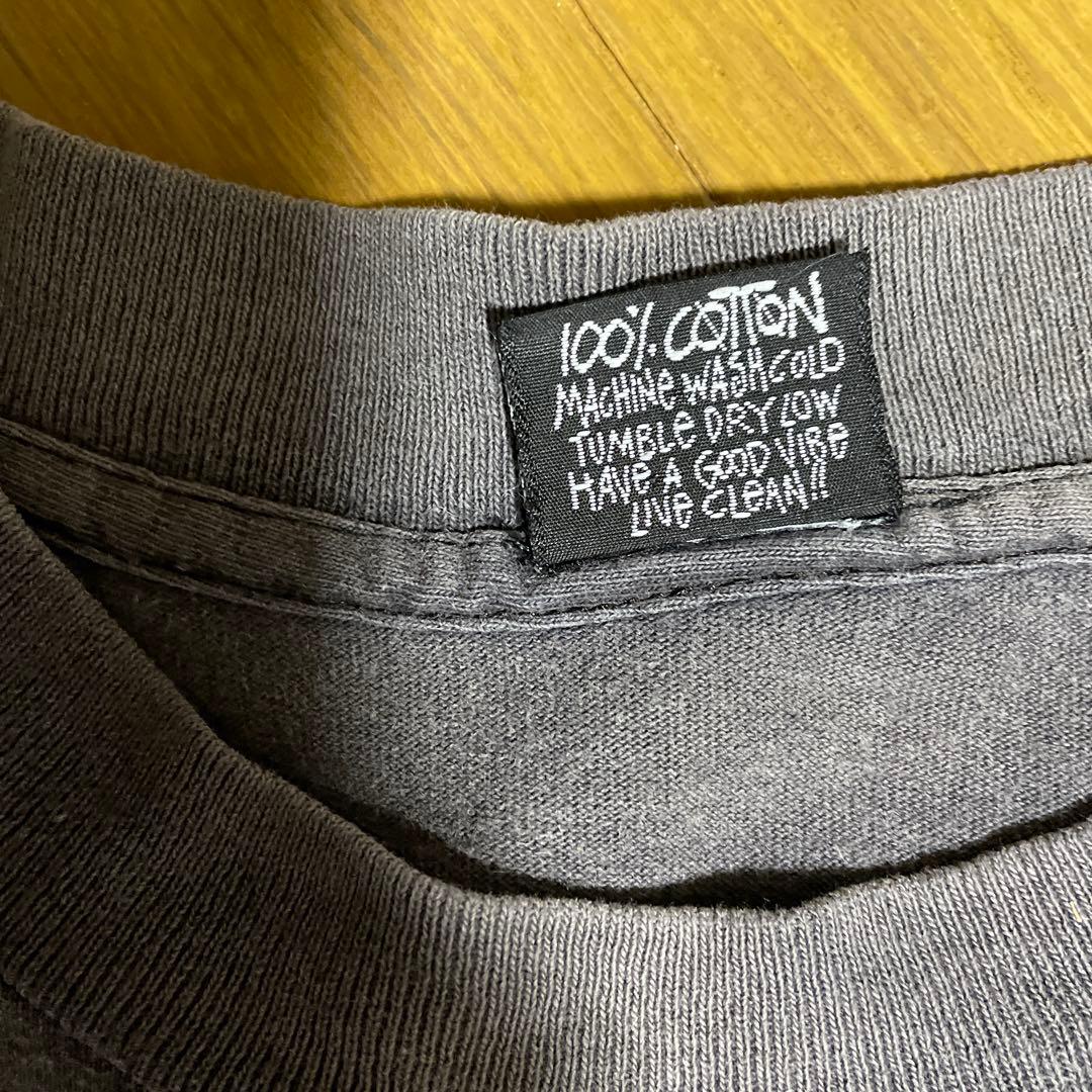 Old Stussy 80年台後期黒タグ 黒色Tシャツ Lサイズ
