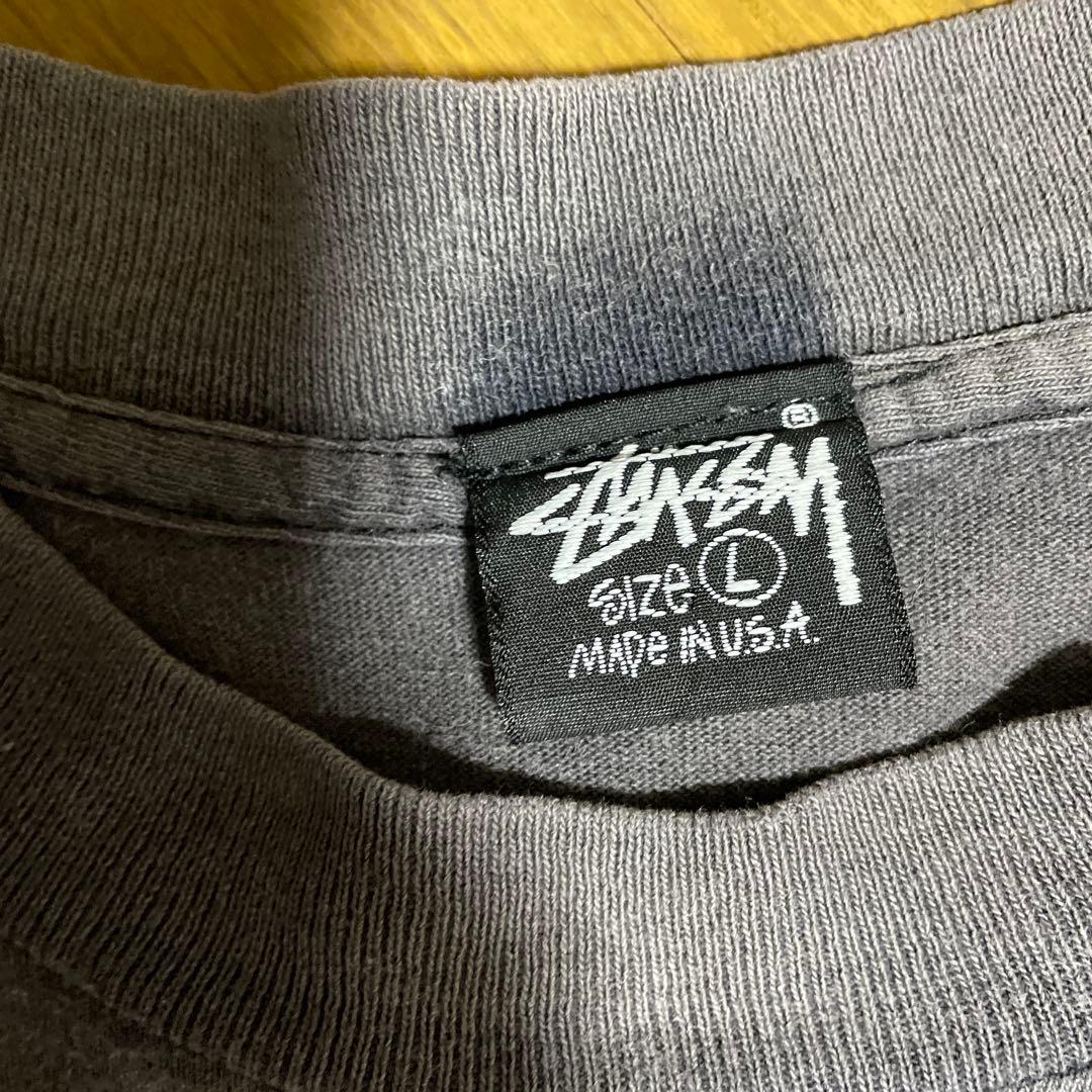 Old Stussy 80年台後期黒タグ 黒色Tシャツ Lサイズ