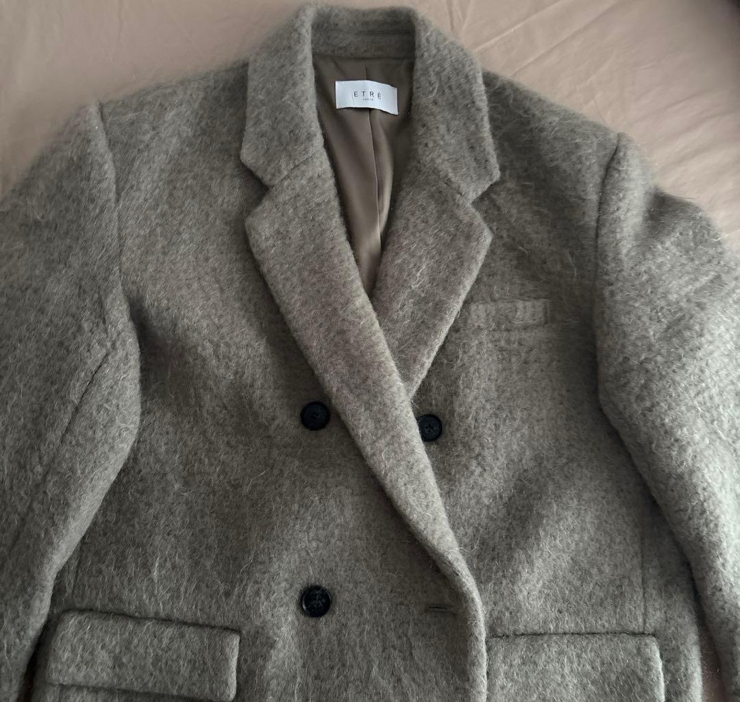 ETRE TOKYO ｜ウールシャギーチェスターコート カーキ　M