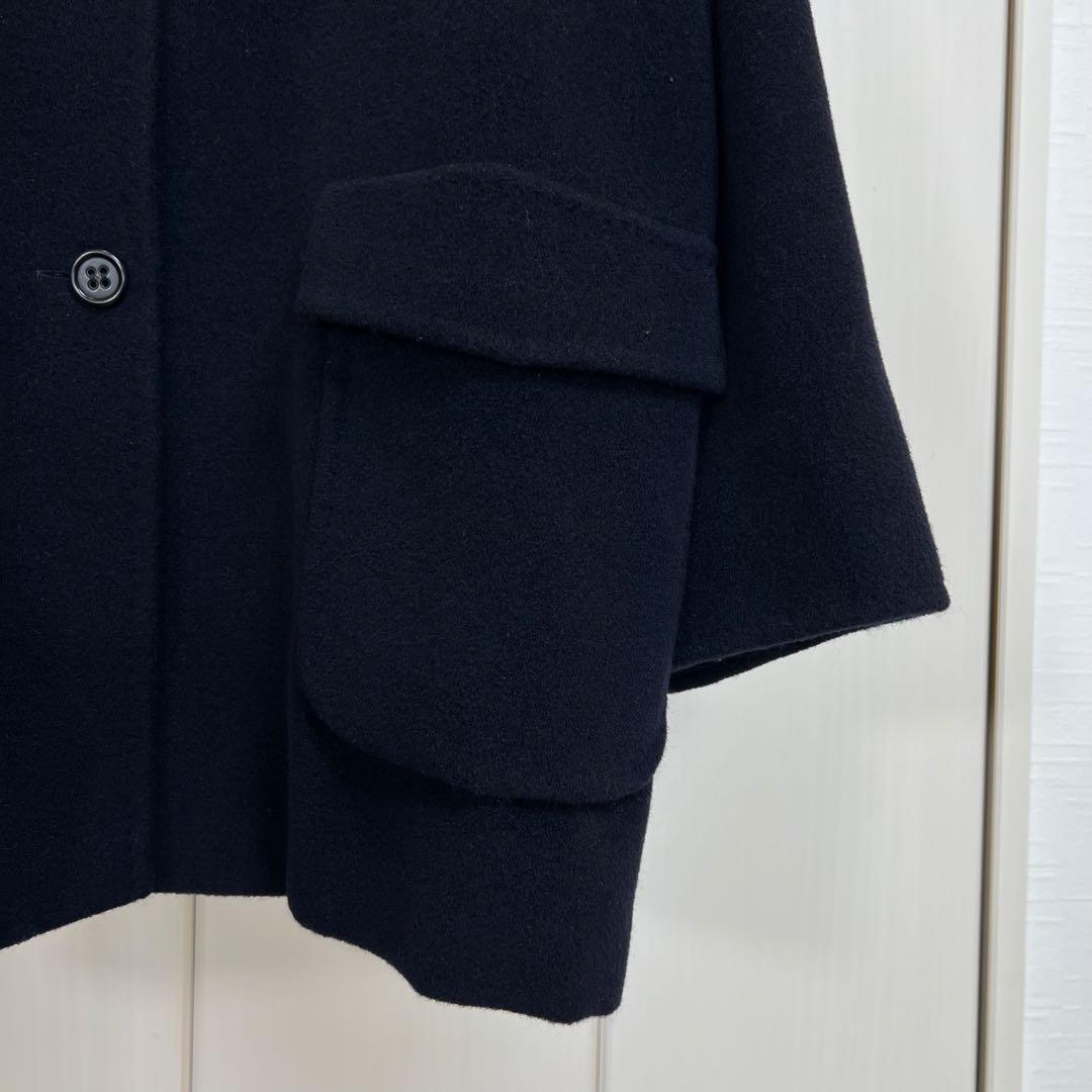 Max Mara カシミヤウール コート ネイビー 白タグ 42
