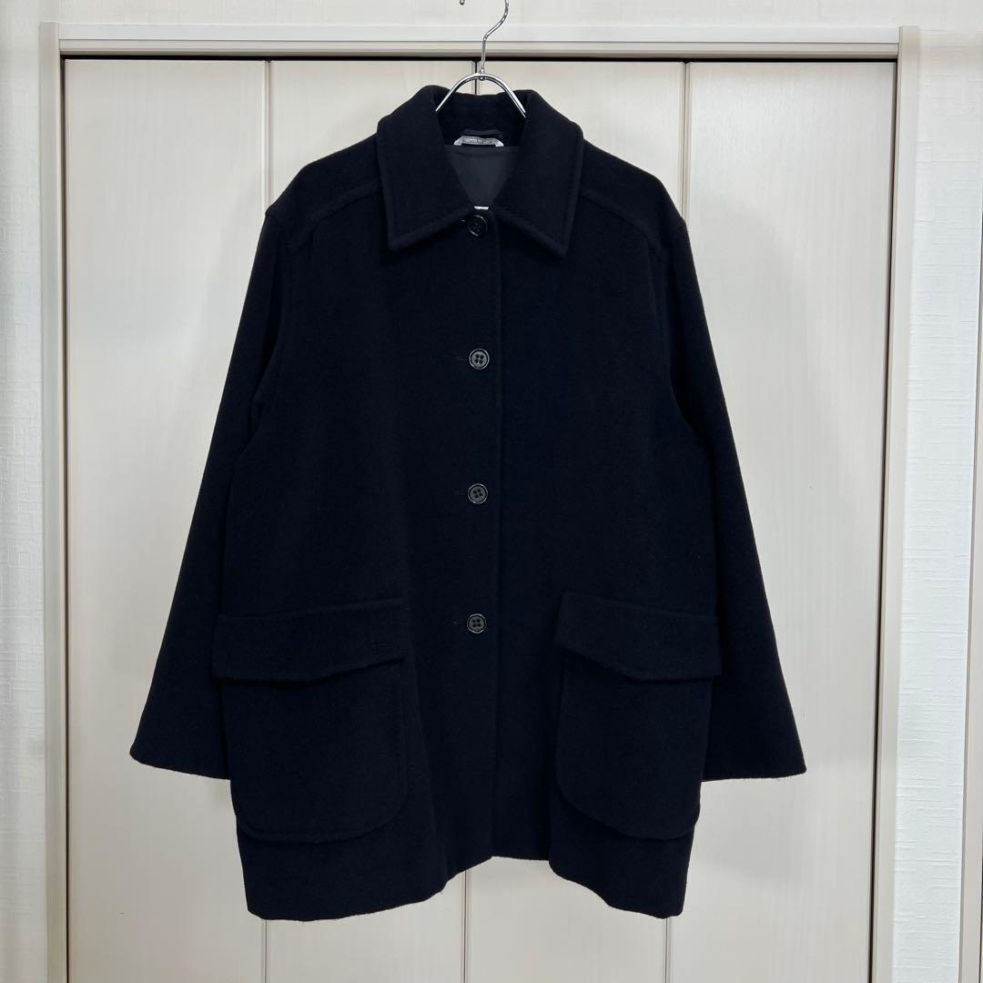 Max Mara カシミヤウール コート ネイビー 白タグ 42