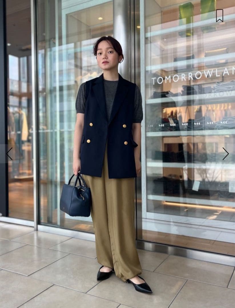 トゥモローランド MACPHEE ウールギャバジン ダブルブレストジレ