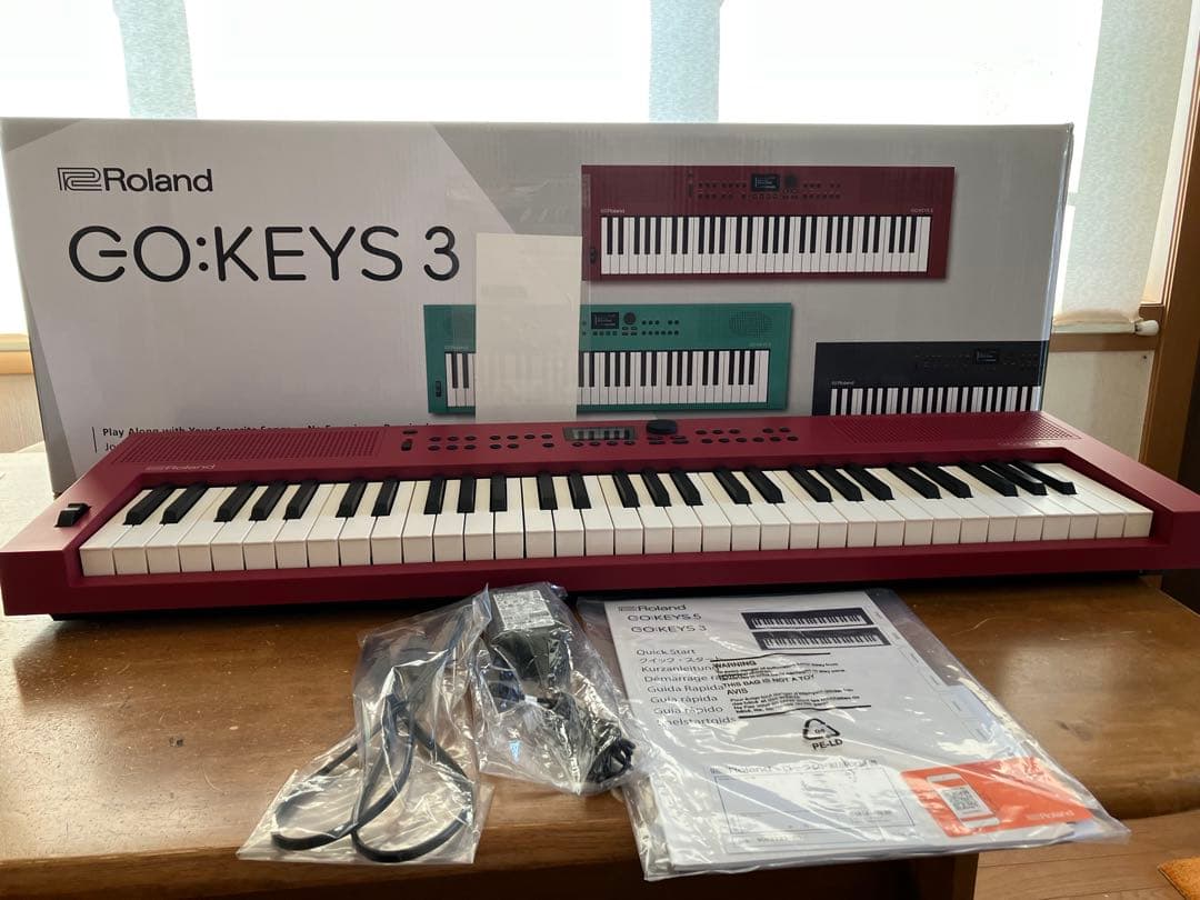 【新品同様】Roland ローランド Go Keys3 ダークレッド
