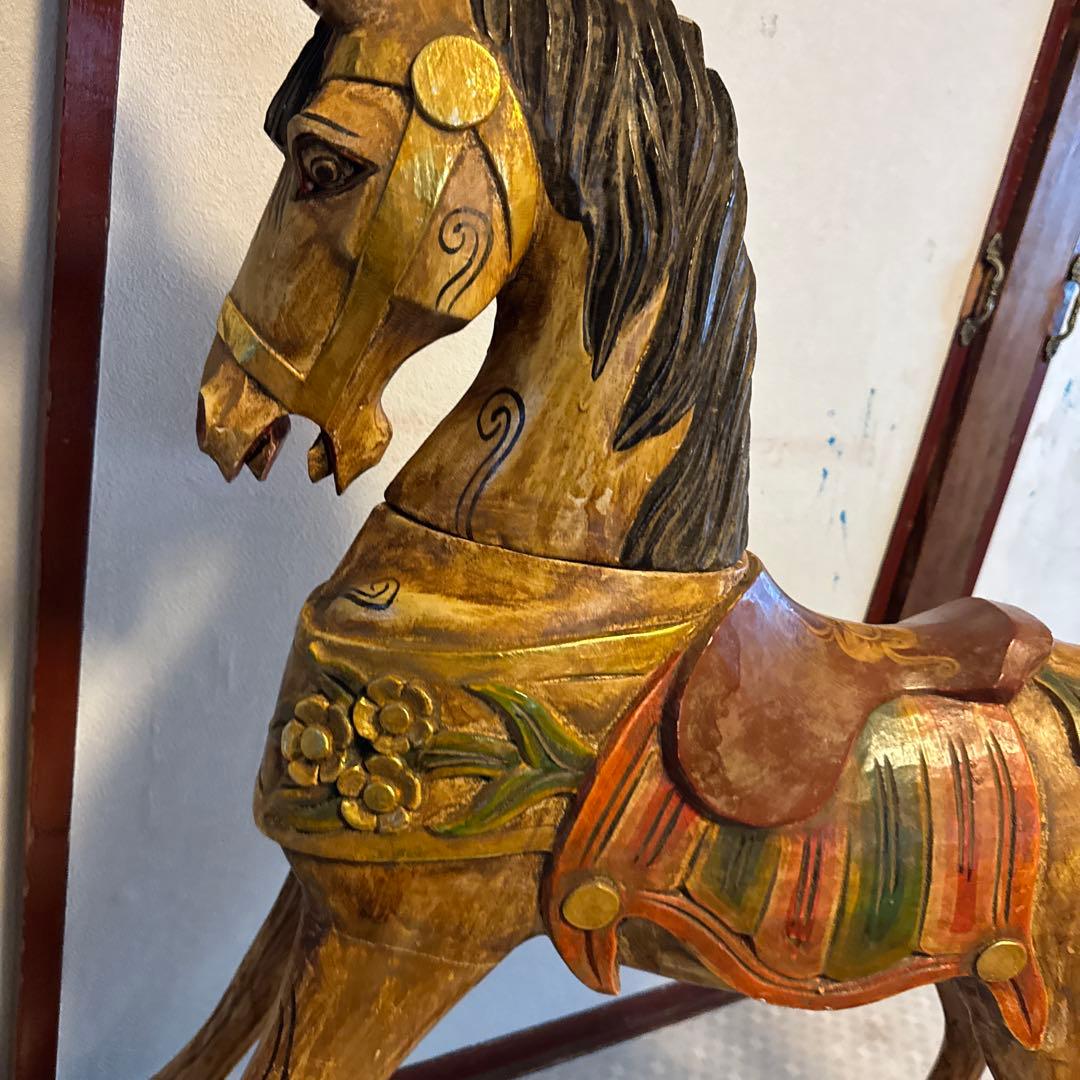 木製 ロッキングホース 【木馬】100cm