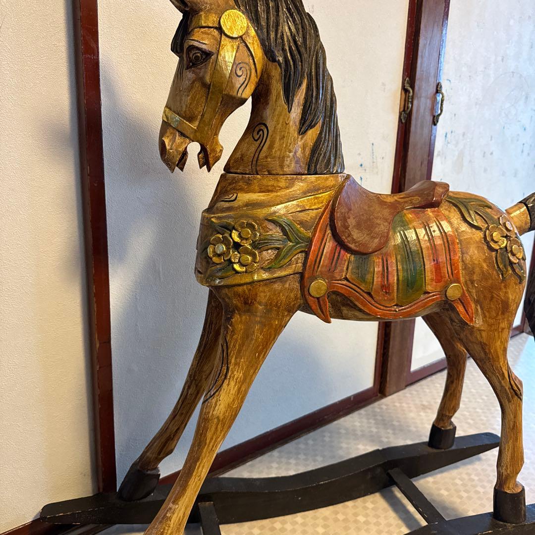 木製 ロッキングホース 【木馬】100cm