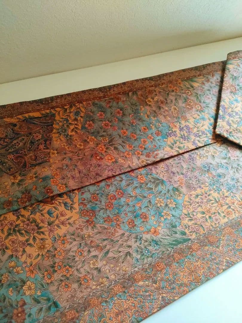 名古屋帯　花　小鳥　蝶